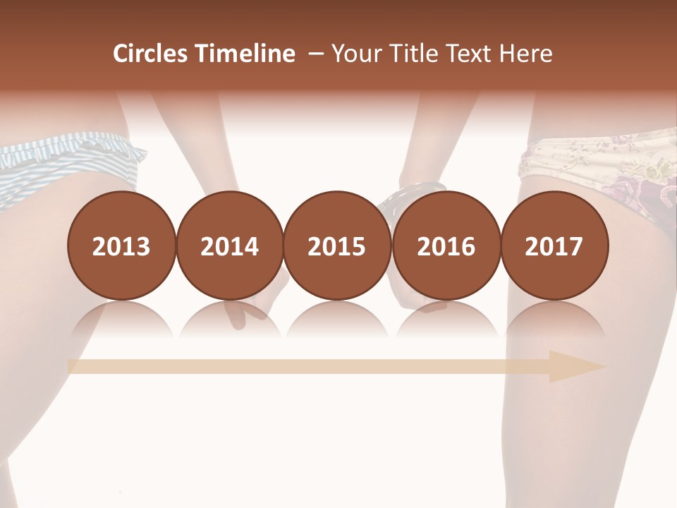 A Couple Of Women In Bikinis Holding Hands PowerPoint Template