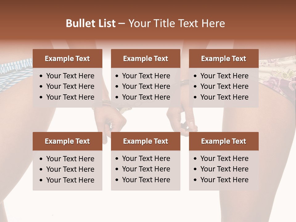 A Couple Of Women In Bikinis Holding Hands PowerPoint Template