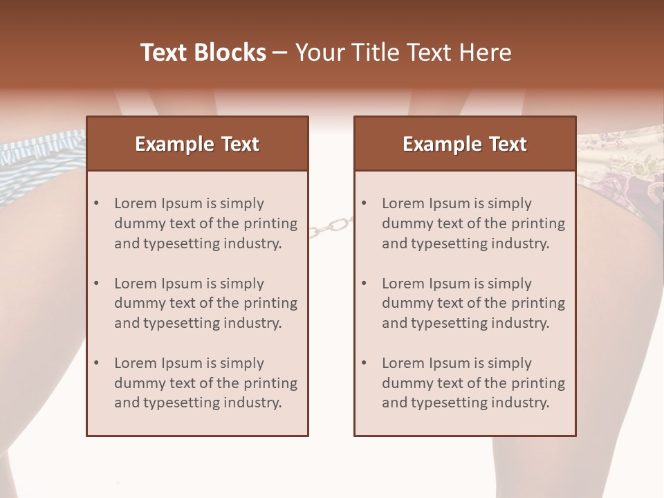 A Couple Of Women In Bikinis Holding Hands PowerPoint Template