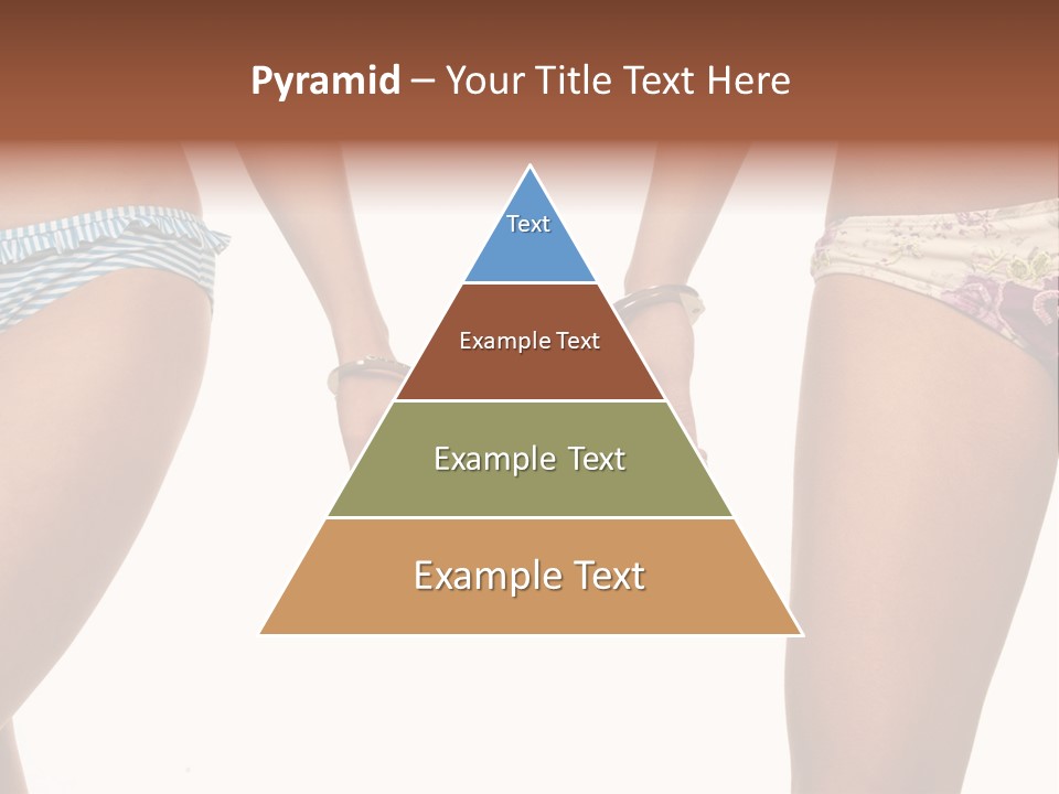 A Couple Of Women In Bikinis Holding Hands PowerPoint Template