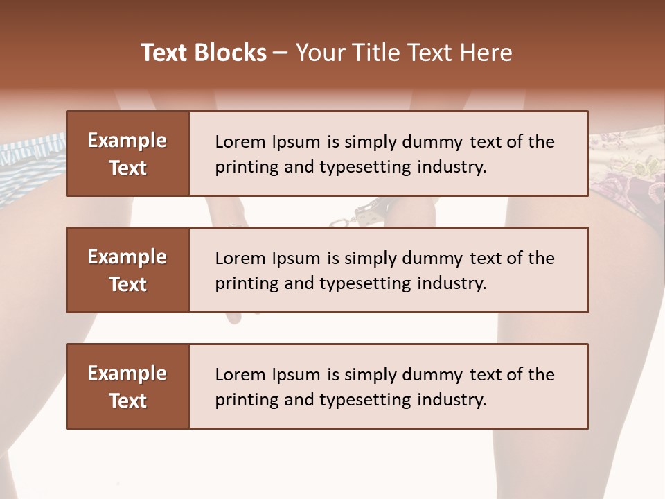 A Couple Of Women In Bikinis Holding Hands PowerPoint Template