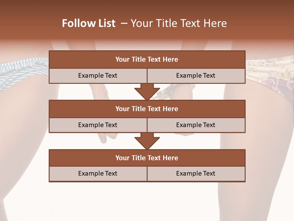 A Couple Of Women In Bikinis Holding Hands PowerPoint Template