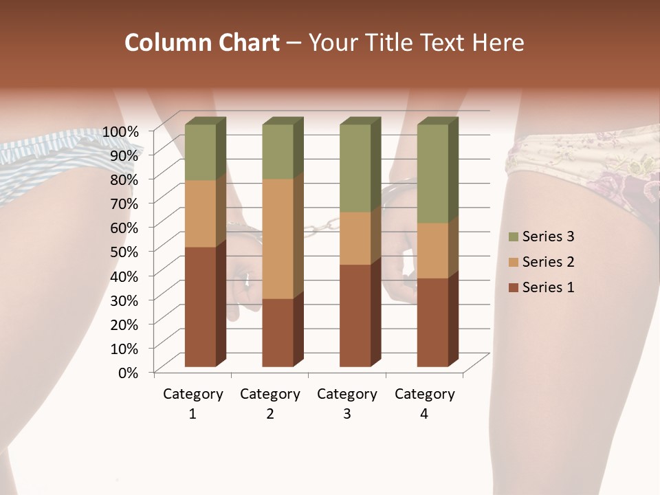 A Couple Of Women In Bikinis Holding Hands PowerPoint Template