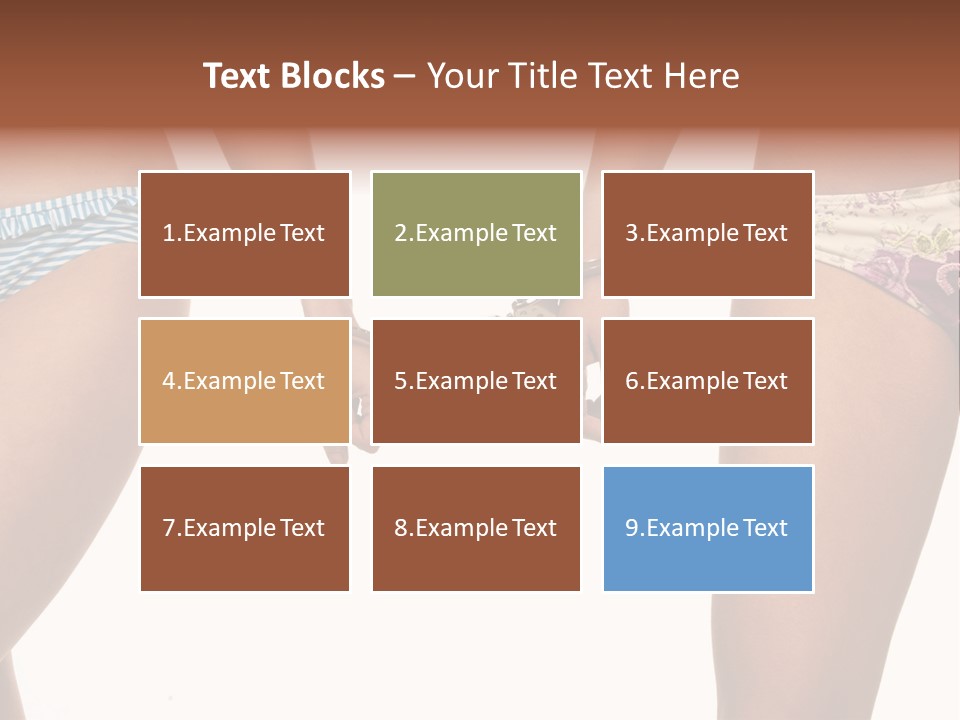 A Couple Of Women In Bikinis Holding Hands PowerPoint Template