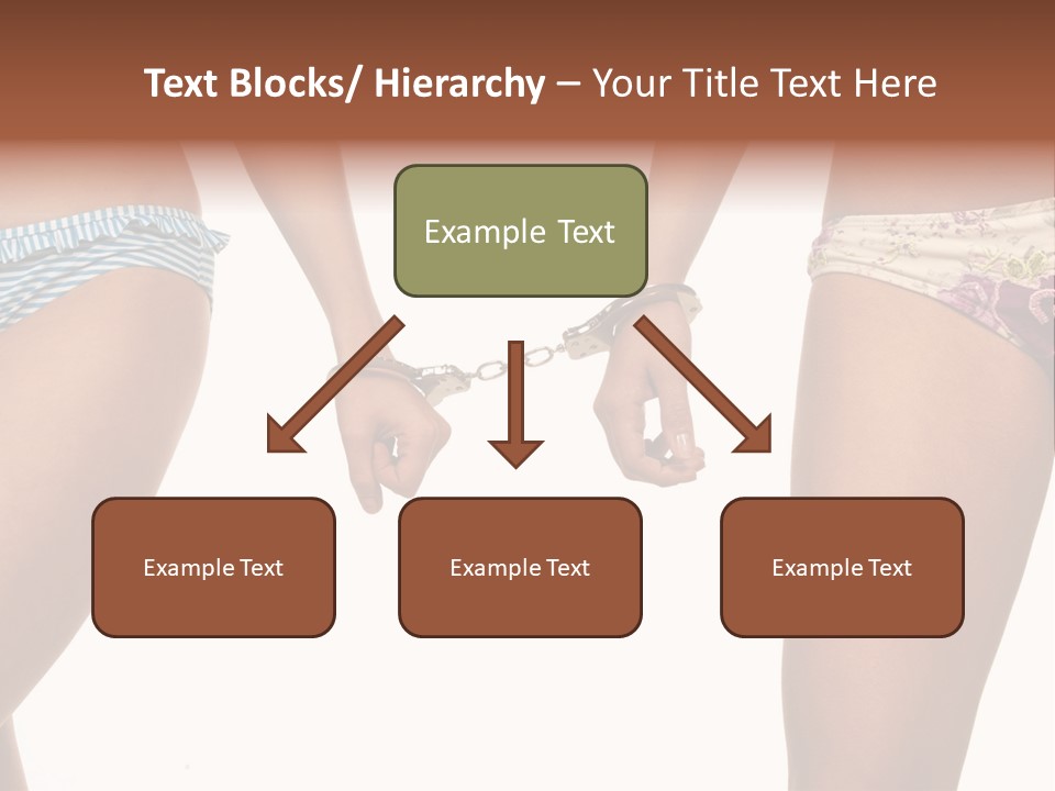 A Couple Of Women In Bikinis Holding Hands PowerPoint Template