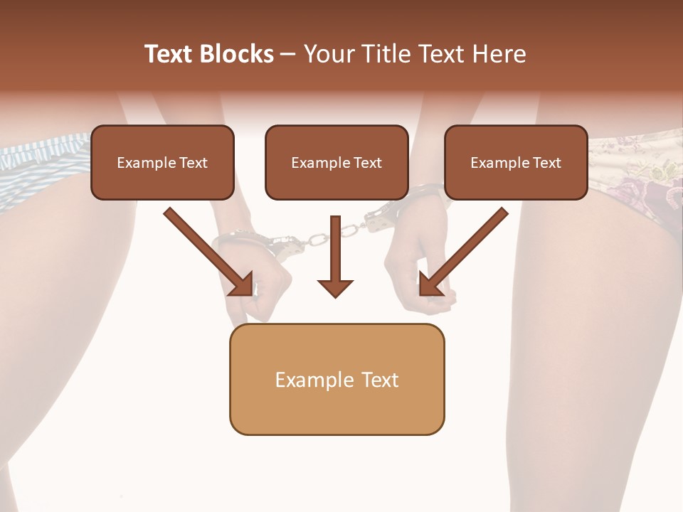 A Couple Of Women In Bikinis Holding Hands PowerPoint Template