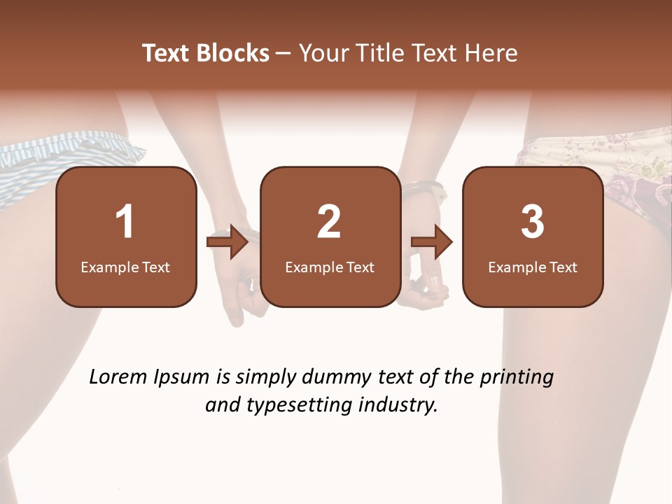 A Couple Of Women In Bikinis Holding Hands PowerPoint Template