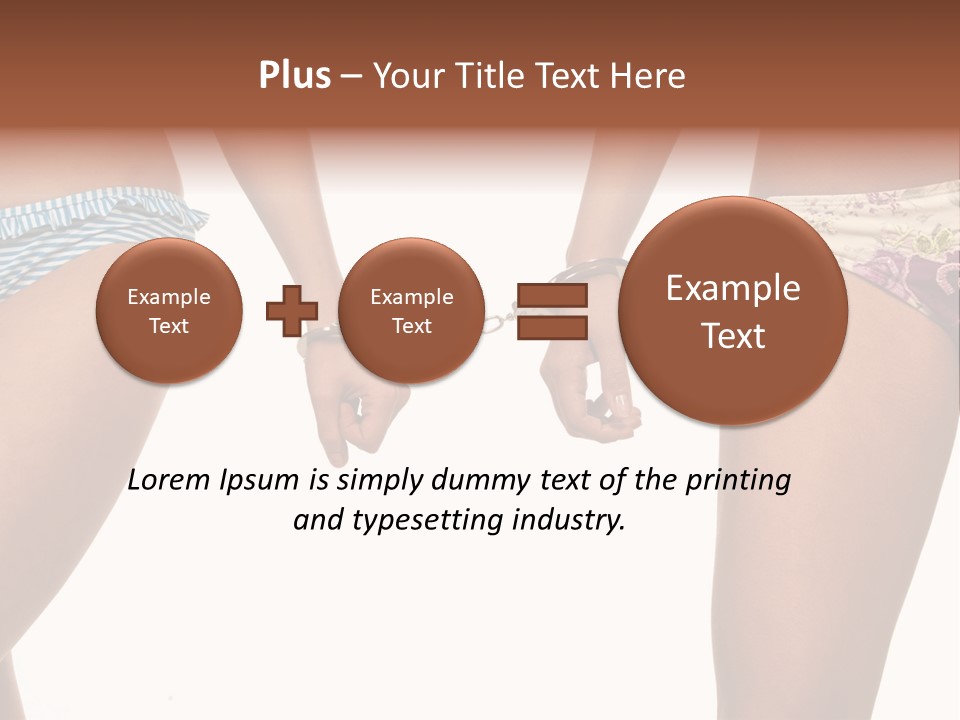 A Couple Of Women In Bikinis Holding Hands PowerPoint Template