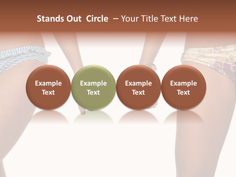 A Couple Of Women In Bikinis Holding Hands PowerPoint Template