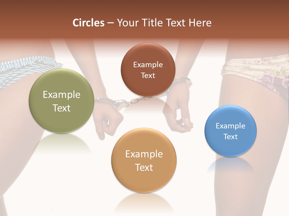 A Couple Of Women In Bikinis Holding Hands PowerPoint Template