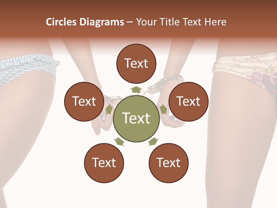 A Couple Of Women In Bikinis Holding Hands PowerPoint Template