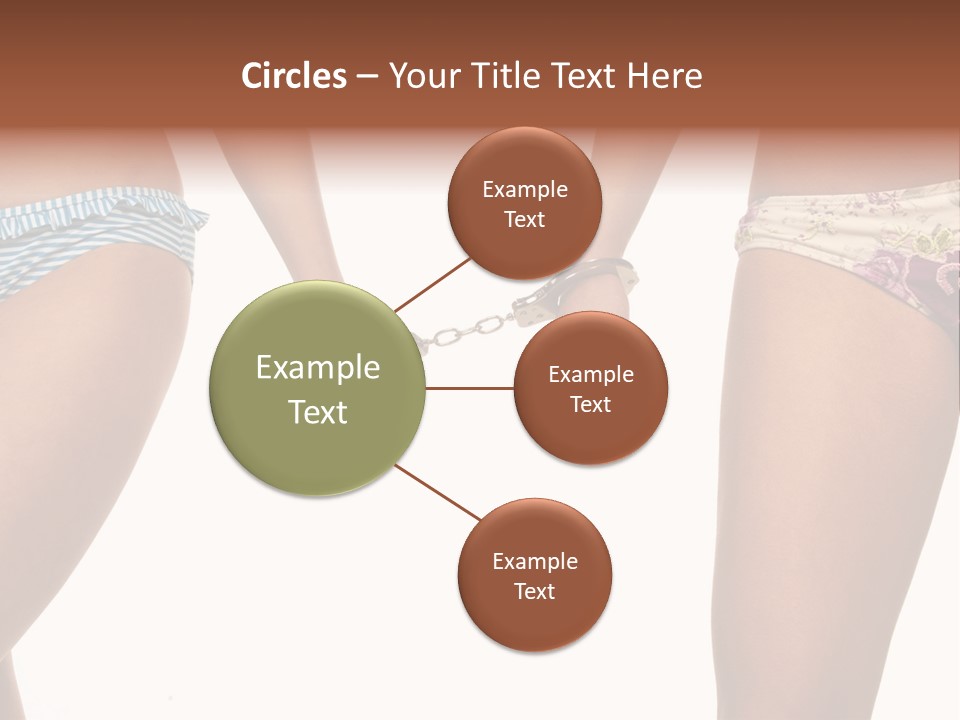 A Couple Of Women In Bikinis Holding Hands PowerPoint Template