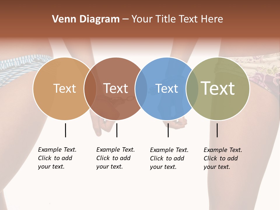 A Couple Of Women In Bikinis Holding Hands PowerPoint Template