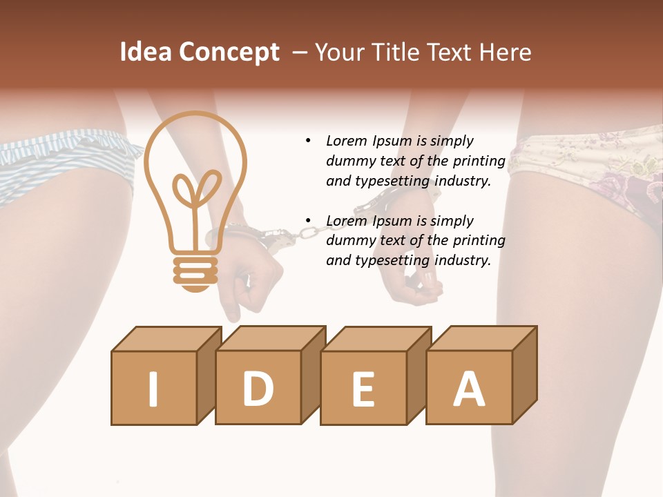 A Couple Of Women In Bikinis Holding Hands PowerPoint Template