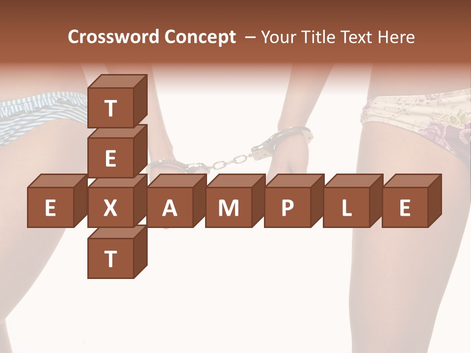 A Couple Of Women In Bikinis Holding Hands PowerPoint Template