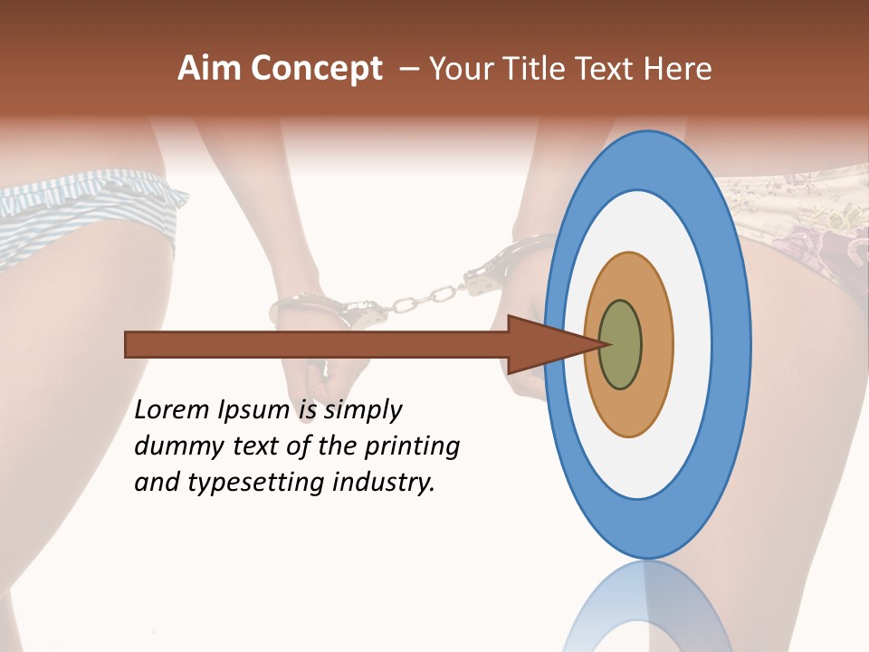 A Couple Of Women In Bikinis Holding Hands PowerPoint Template