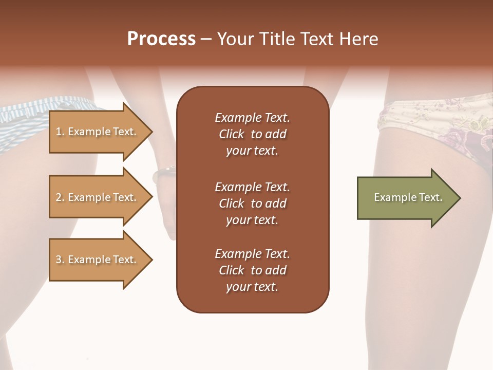 A Couple Of Women In Bikinis Holding Hands PowerPoint Template