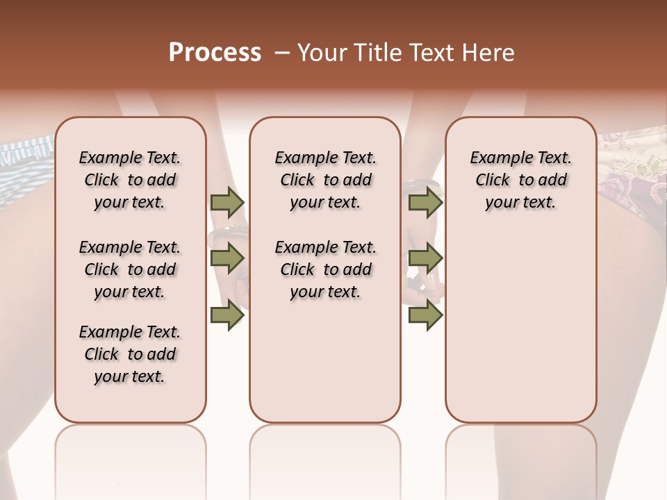 A Couple Of Women In Bikinis Holding Hands PowerPoint Template