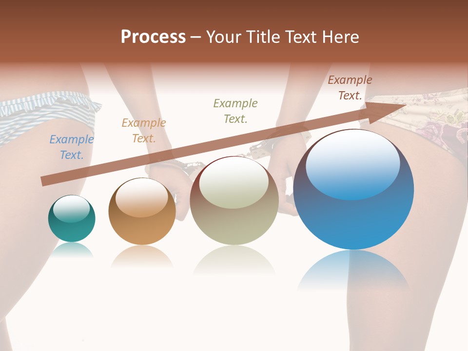 A Couple Of Women In Bikinis Holding Hands PowerPoint Template