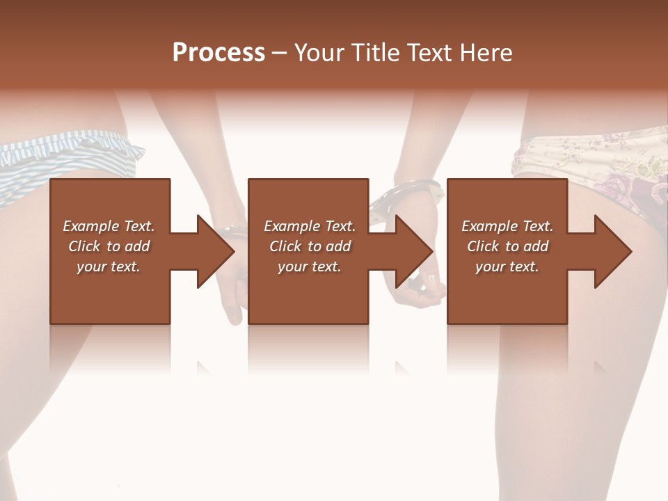 A Couple Of Women In Bikinis Holding Hands PowerPoint Template