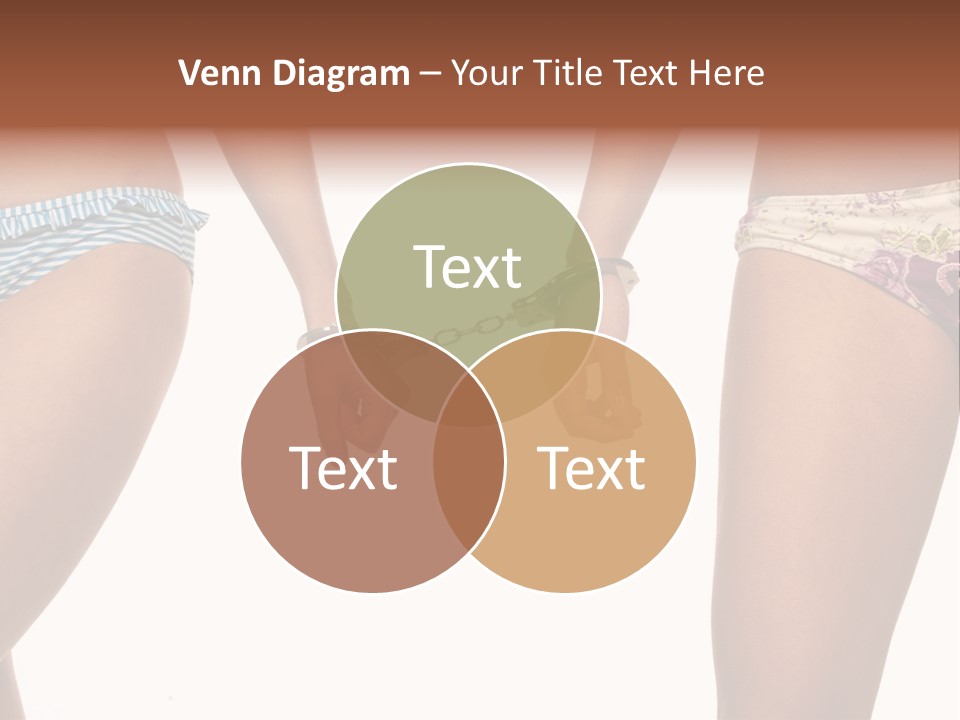 A Couple Of Women In Bikinis Holding Hands PowerPoint Template