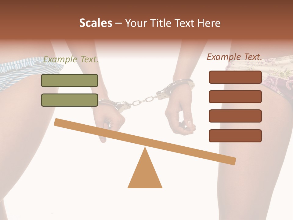 A Couple Of Women In Bikinis Holding Hands PowerPoint Template