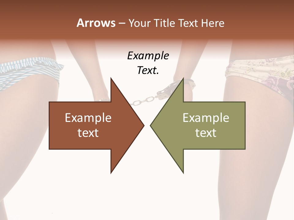 A Couple Of Women In Bikinis Holding Hands PowerPoint Template