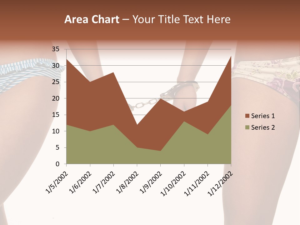 A Couple Of Women In Bikinis Holding Hands PowerPoint Template
