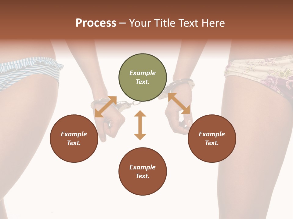 A Couple Of Women In Bikinis Holding Hands PowerPoint Template