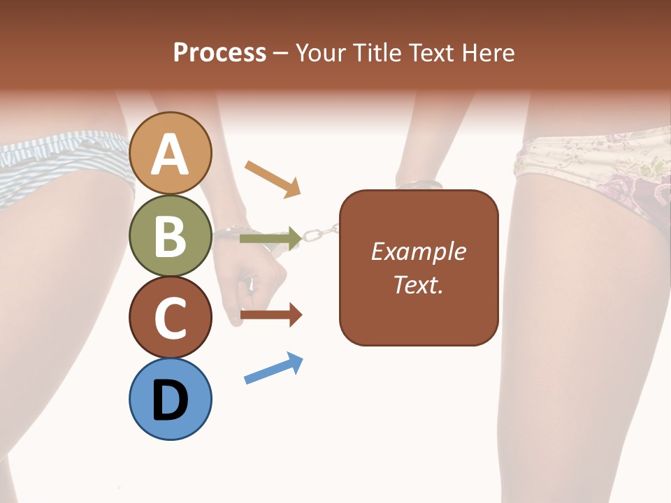 A Couple Of Women In Bikinis Holding Hands PowerPoint Template