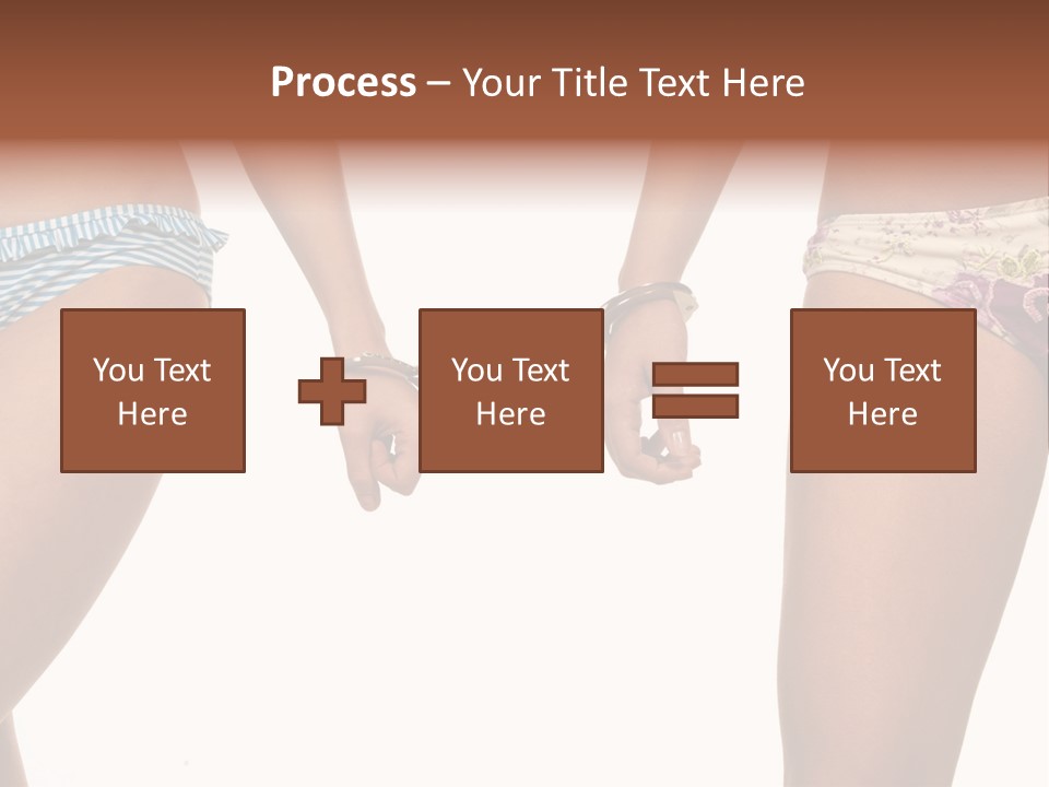 A Couple Of Women In Bikinis Holding Hands PowerPoint Template