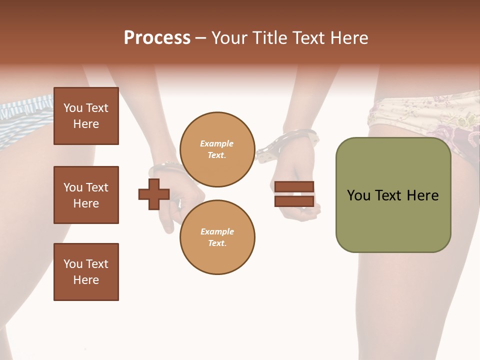 A Couple Of Women In Bikinis Holding Hands PowerPoint Template