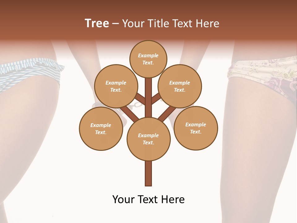 A Couple Of Women In Bikinis Holding Hands PowerPoint Template