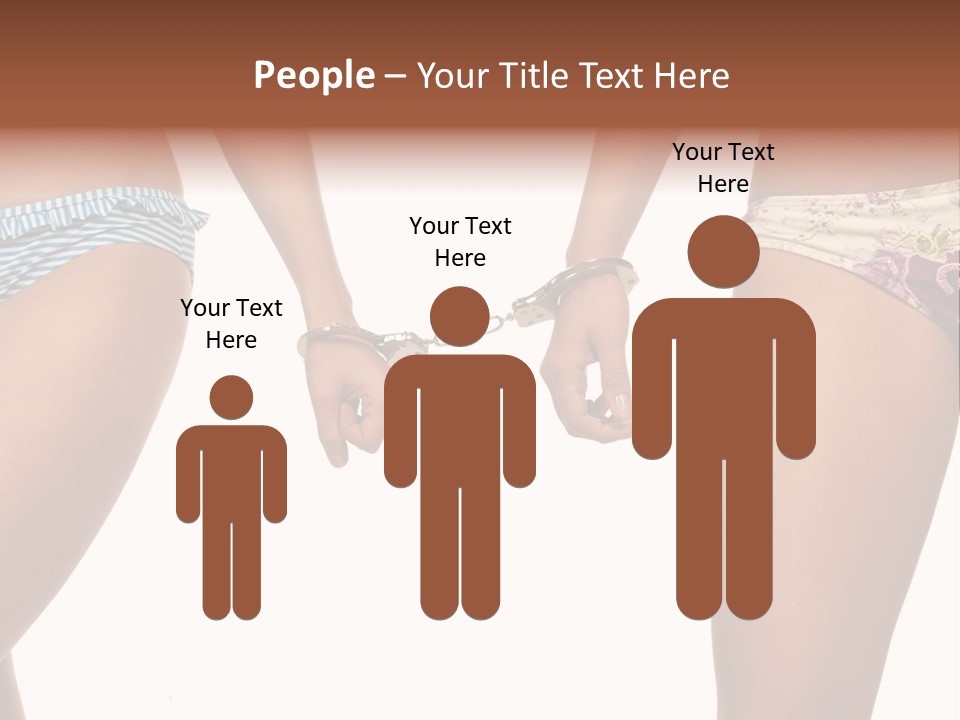 A Couple Of Women In Bikinis Holding Hands PowerPoint Template