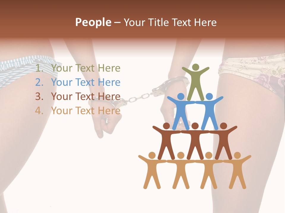 A Couple Of Women In Bikinis Holding Hands PowerPoint Template