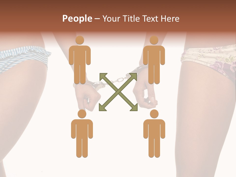 A Couple Of Women In Bikinis Holding Hands PowerPoint Template