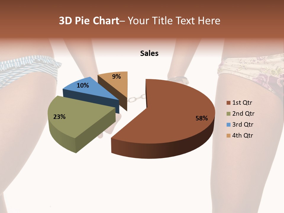 A Couple Of Women In Bikinis Holding Hands PowerPoint Template