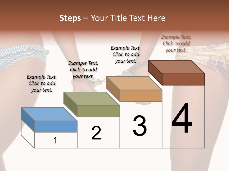 A Couple Of Women In Bikinis Holding Hands PowerPoint Template