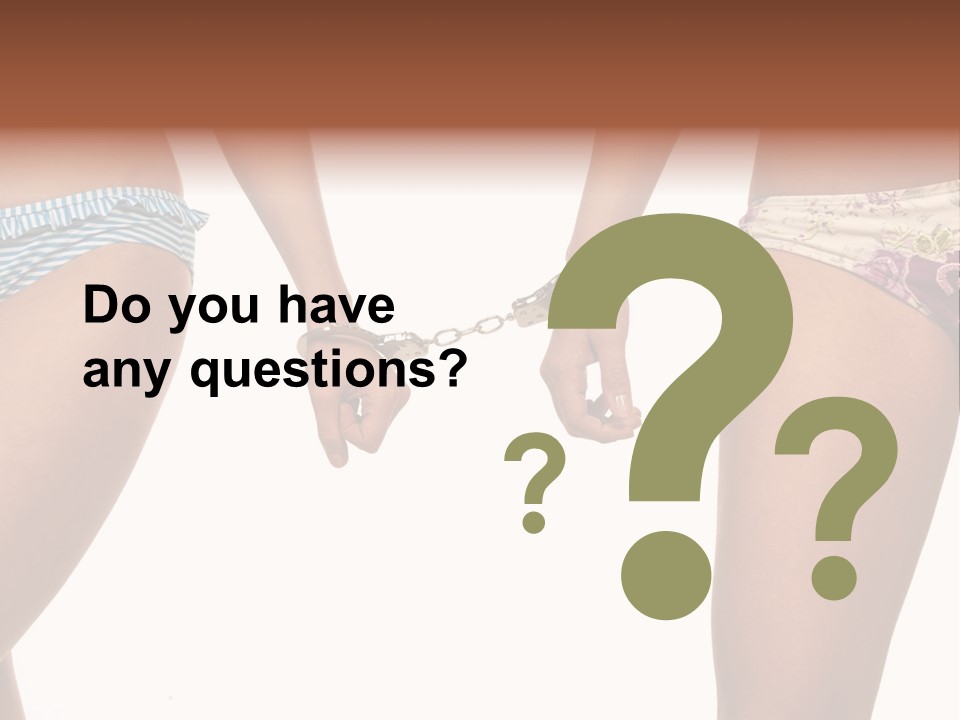 A Couple Of Women In Bikinis Holding Hands PowerPoint Template