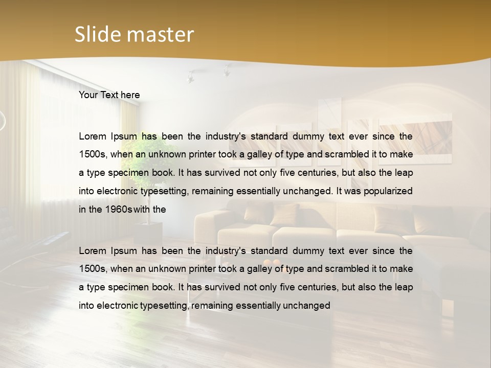 Lounge Cabinet Chair PowerPoint Template