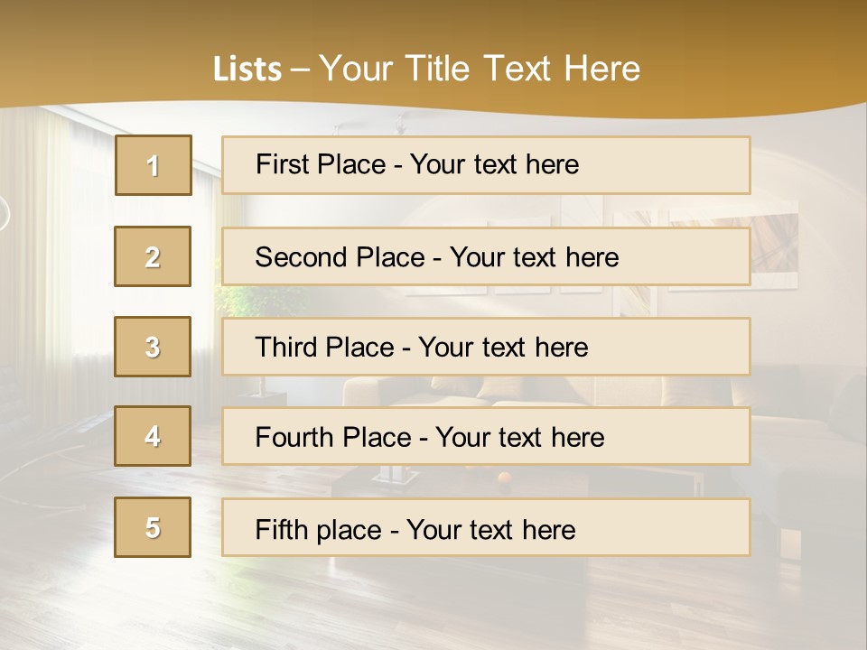 Lounge Cabinet Chair PowerPoint Template