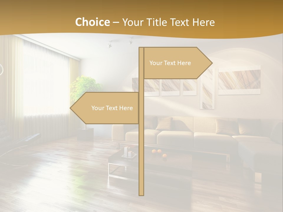 Lounge Cabinet Chair PowerPoint Template