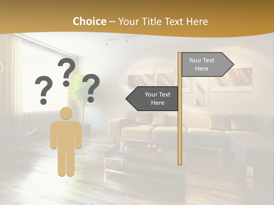 Lounge Cabinet Chair PowerPoint Template