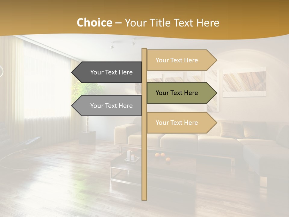 Lounge Cabinet Chair PowerPoint Template