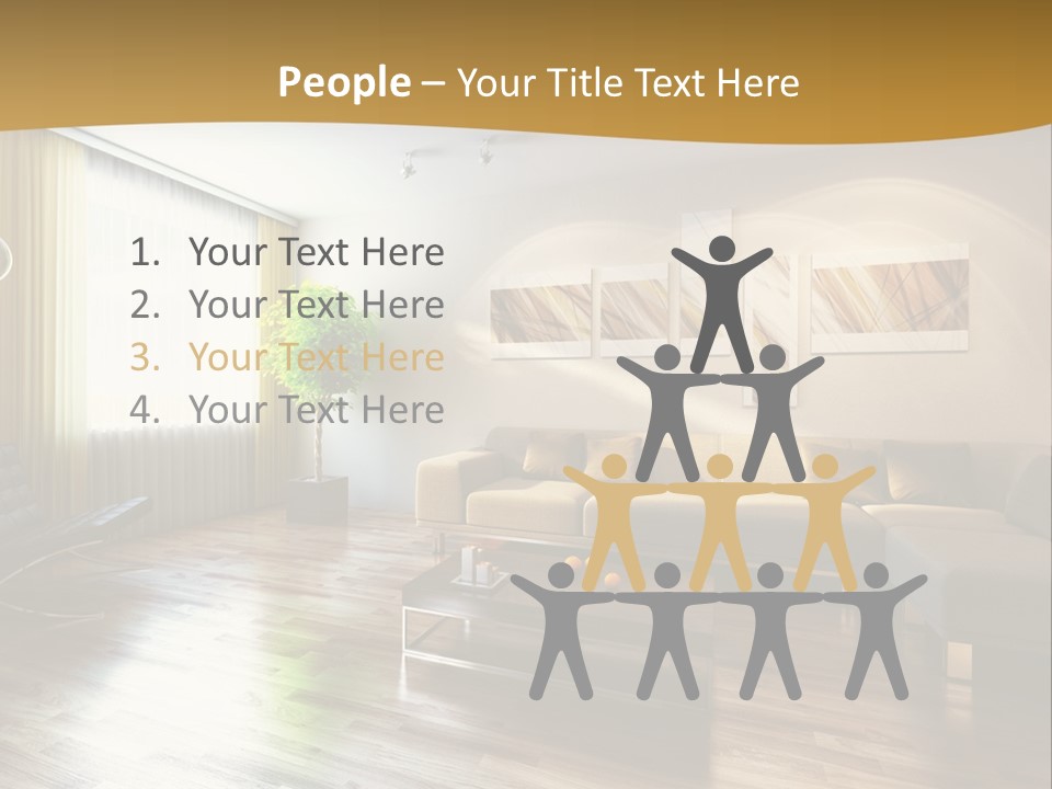 Lounge Cabinet Chair PowerPoint Template