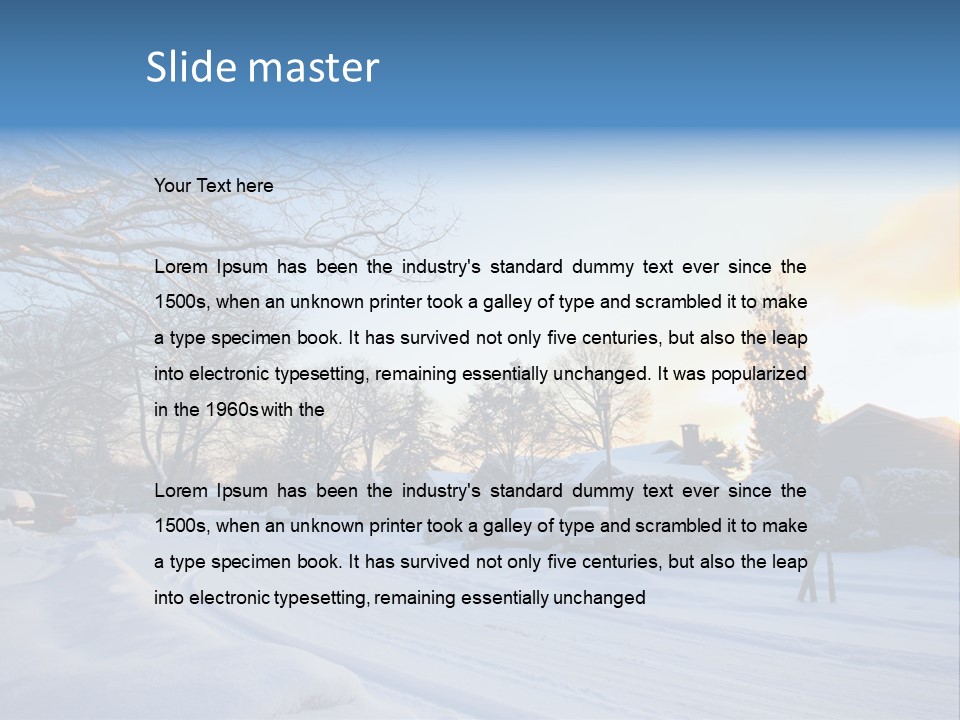 Weather Blizzard Sunrise PowerPoint Template