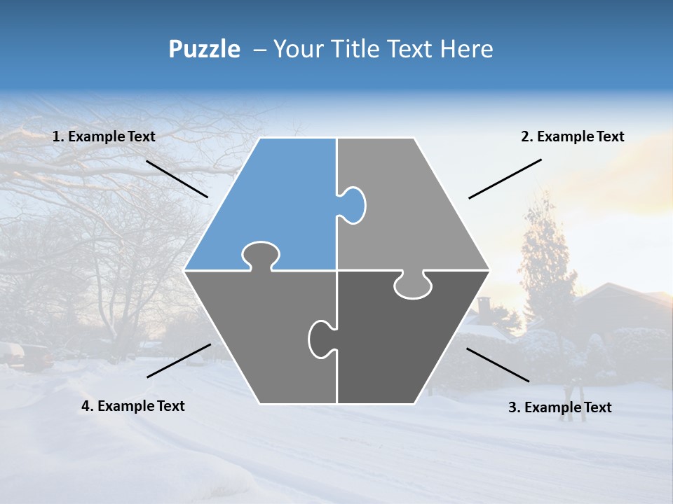 Weather Blizzard Sunrise PowerPoint Template