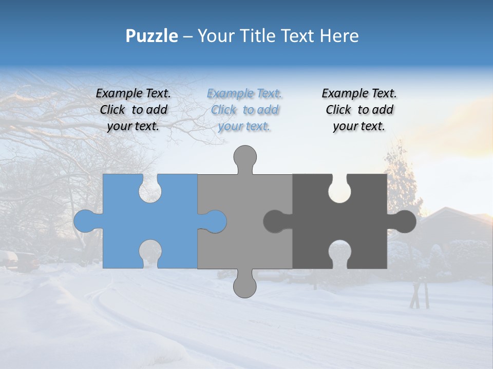 Weather Blizzard Sunrise PowerPoint Template