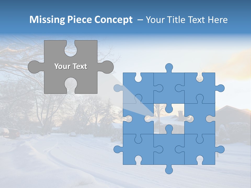 Weather Blizzard Sunrise PowerPoint Template