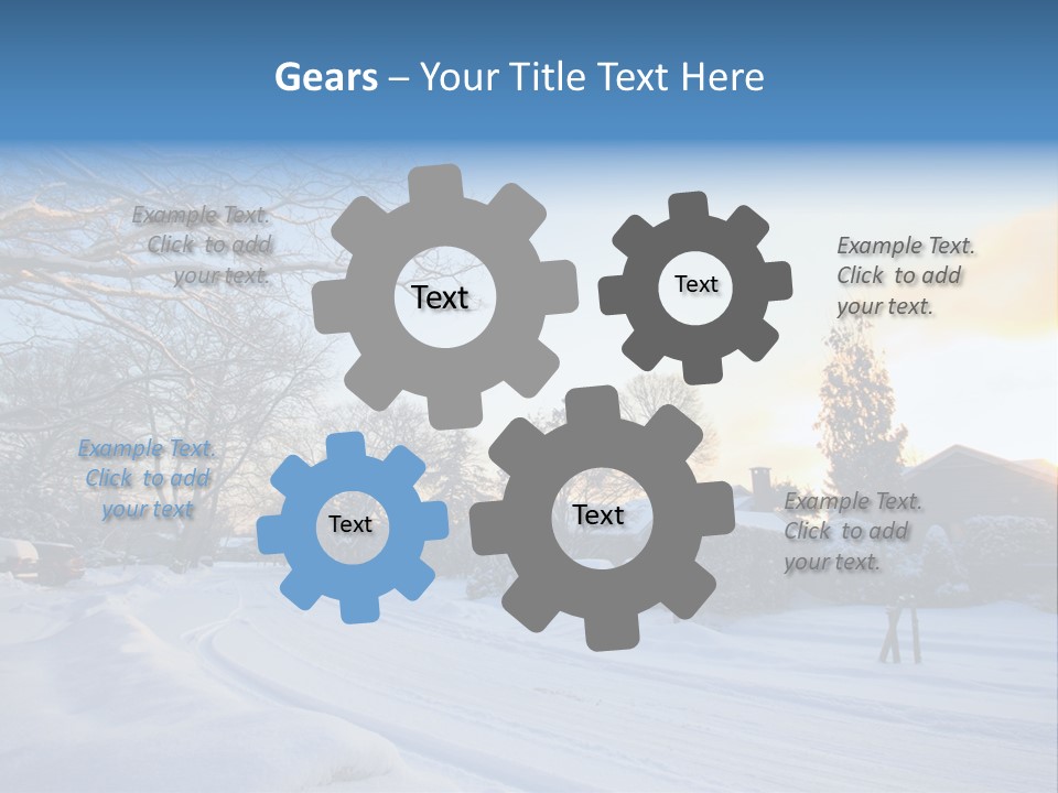 Weather Blizzard Sunrise PowerPoint Template